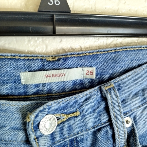 Levi's '94 Baggy Distressed Jeans Relaxed Sz 26 - Picture 6 of 12